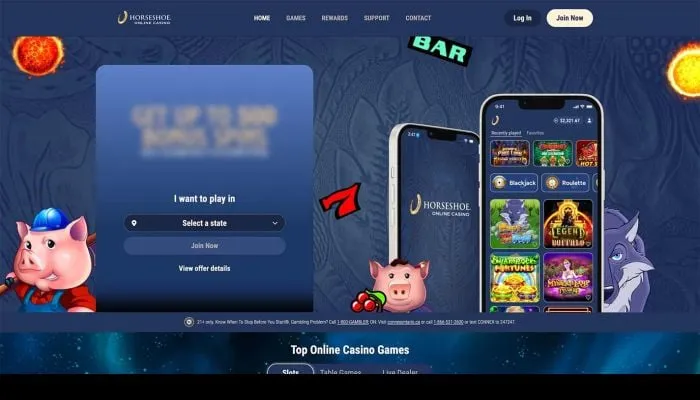 Horseshoe Casino USA Review Header
