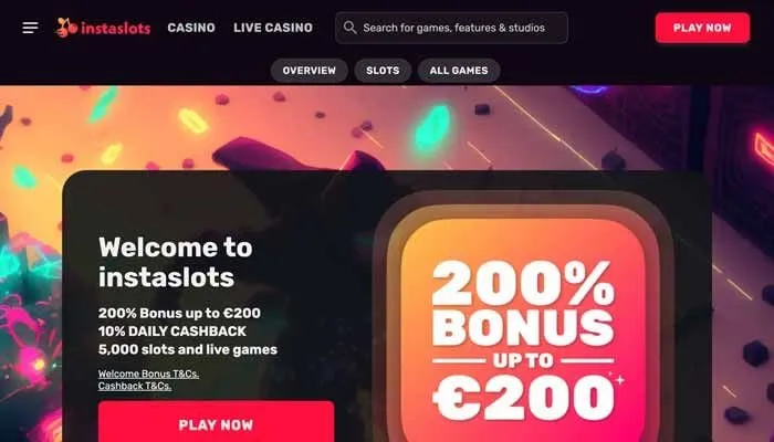 Instaslots Casino Review Header