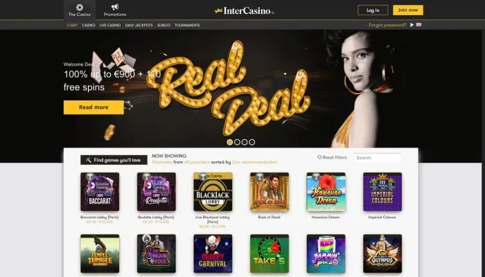 InterCasino Review Header