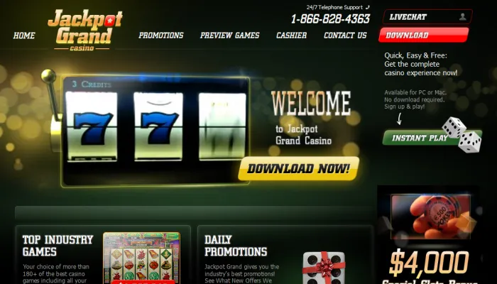 Jackpot Grand Casino Review Header