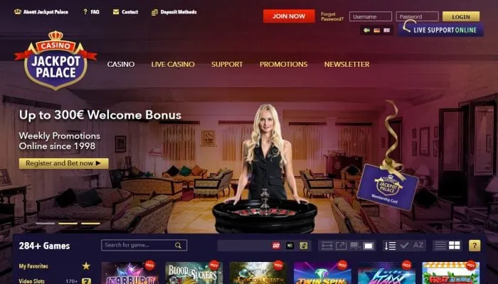 Jackpot Palace Casino Review Header