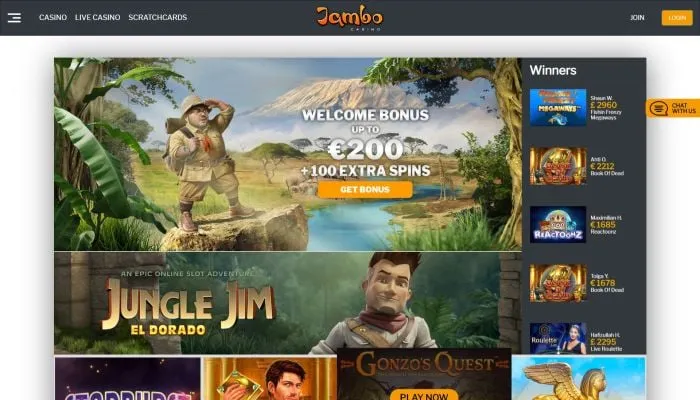 Jambo Casino Review Header
