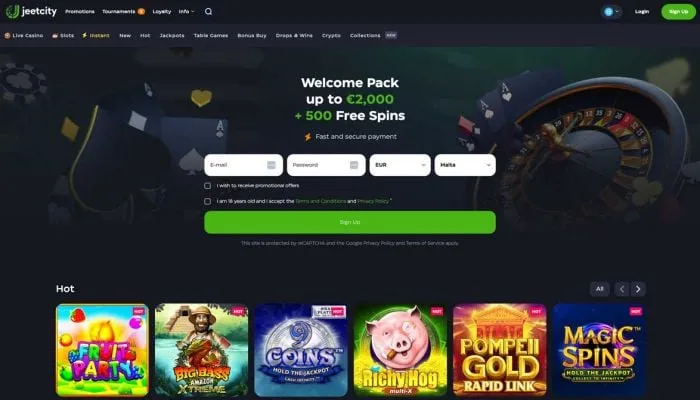 JeetCity Casino Review Header