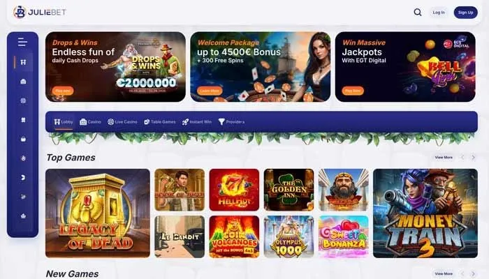 Juliebet Casino Review Header