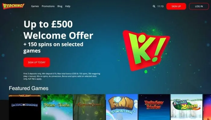 Kerching Casino Review Header