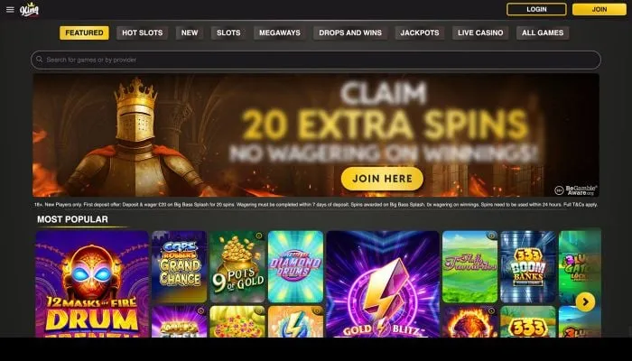 King Casino Review Header