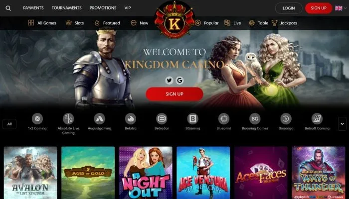 Kingdom Casino Review Header