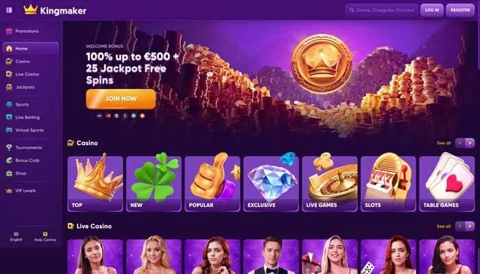 Kingmaker Casino Review Header