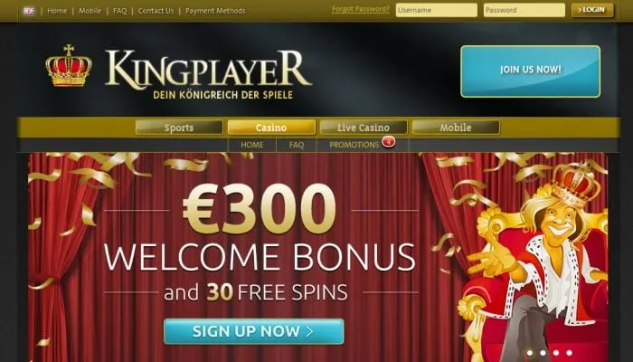 KingPlayer Casino Review Header