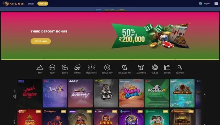 Krundi Casino Review Header