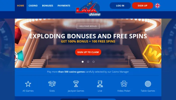 Lavadome Casino Review Header