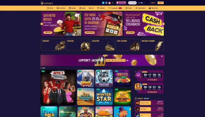 Lope.bet Casino Review Header