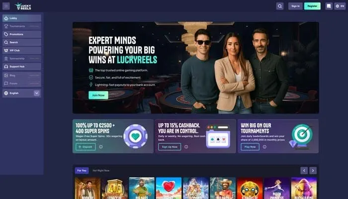 Lucky Reels Casino Review Header
