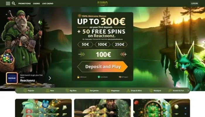 Lumo Casino Review Header