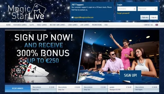 Magic Star Live Casino Review Header