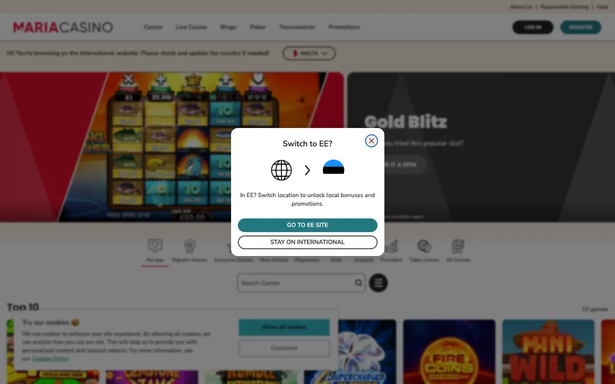 Maria Casino Review Header