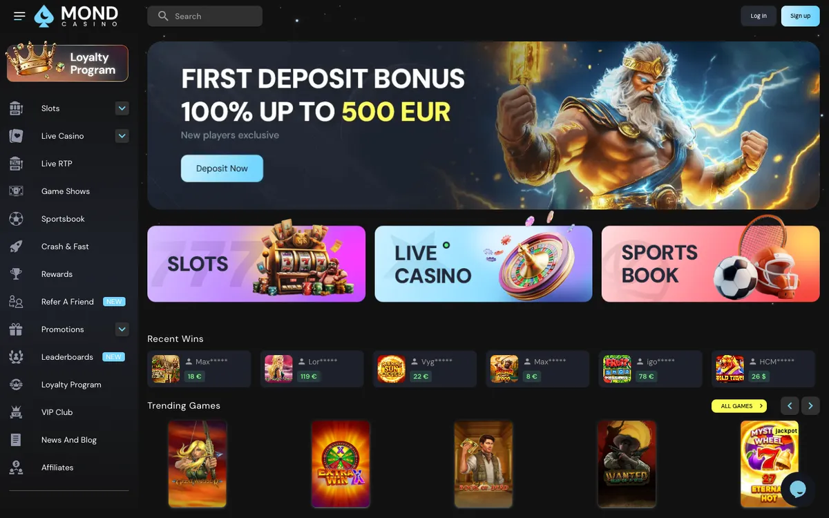 Mondcasino Review Header
