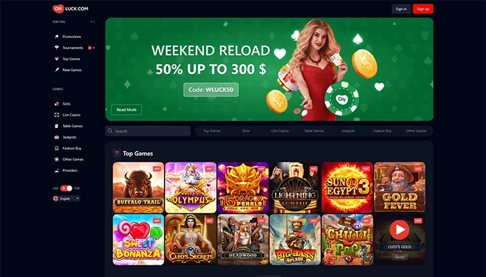 OnLuck Casino Review Header