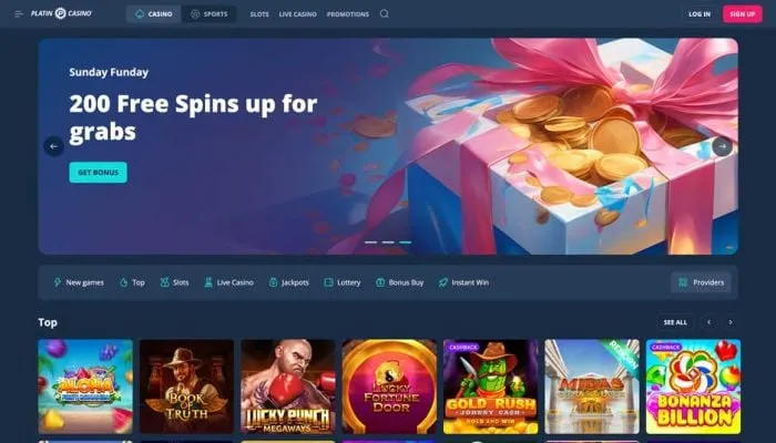 Platincasino Review Header
