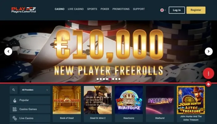 Play PCF Casino Review Header