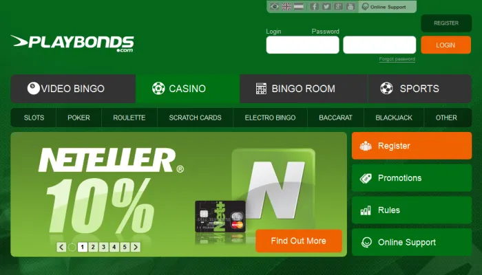 Playbonds Casino Review Header