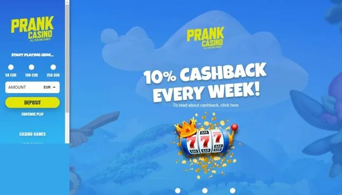 Prank Casino Review Header