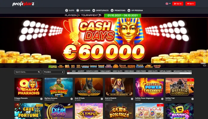 Profistarz Casino Review Header