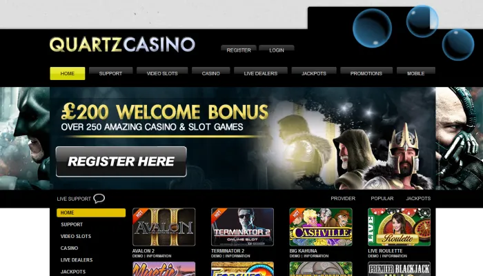 Quartz Casino Review Header