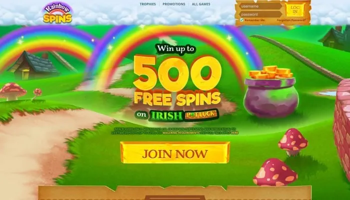 Rainbow Spins Casino Review Header