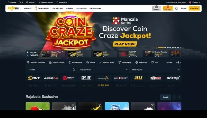 Rajabets Casino Review Header