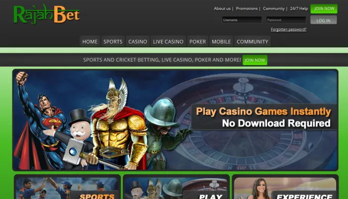Rajahbet Casino Review Header