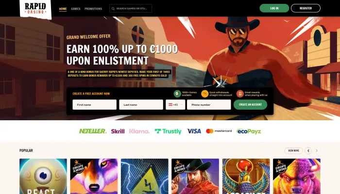 Rapid Casino Review Header