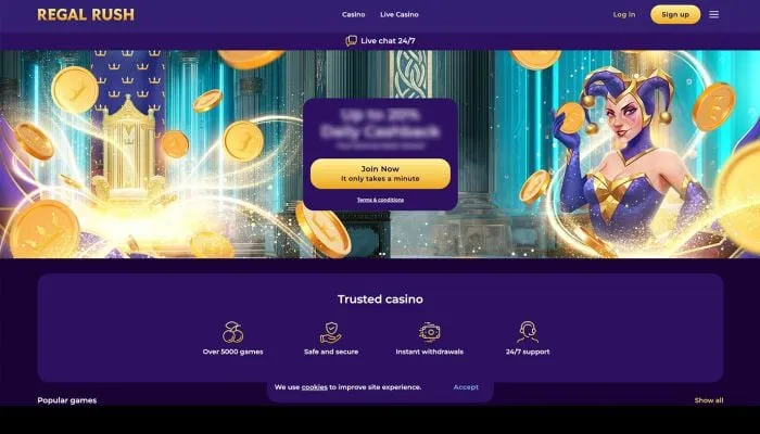 Regal Rush Casino Review Header