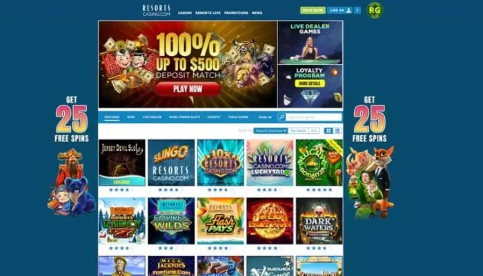 Resorts Casino USA Review Header