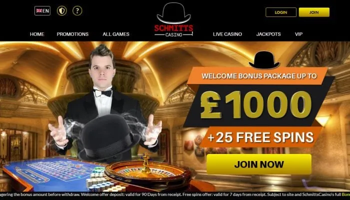 Schmitts Casino Review Header