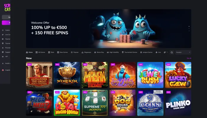 Scream Casino Review Header