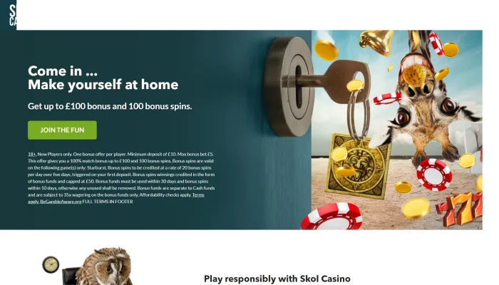 Skol Casino Review Header