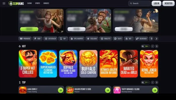 Slim King Casino Review Header