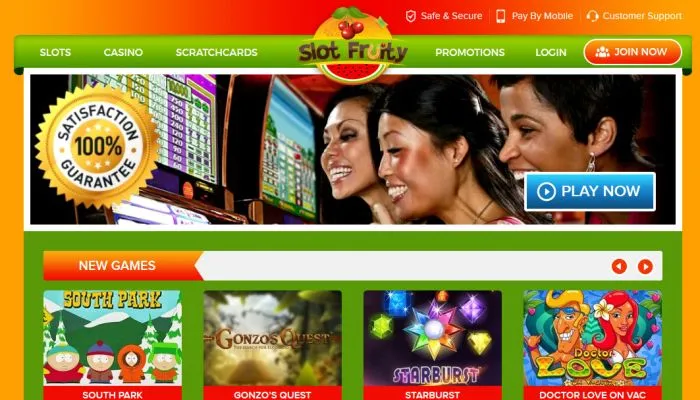 Slot Fruity Casino Review Header