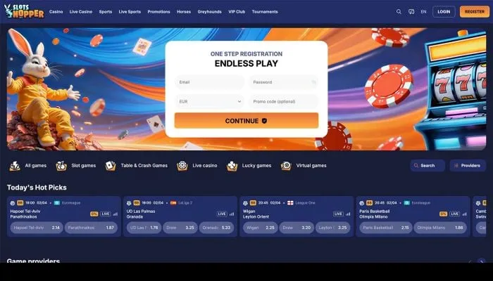 Slots Hopper Casino Review Header