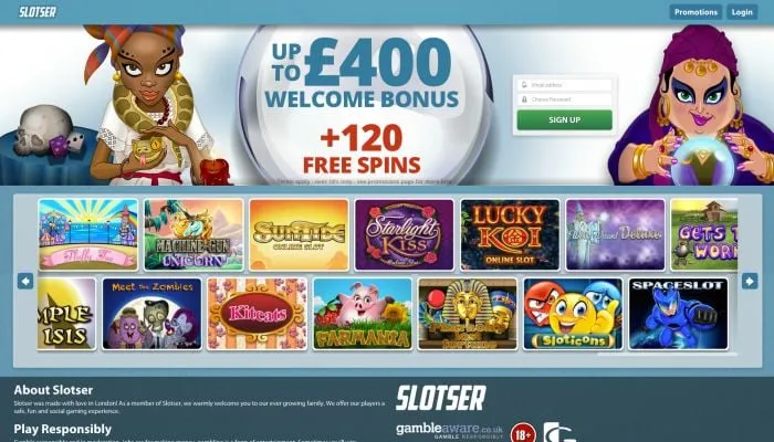 Slotser Casino Review Header
