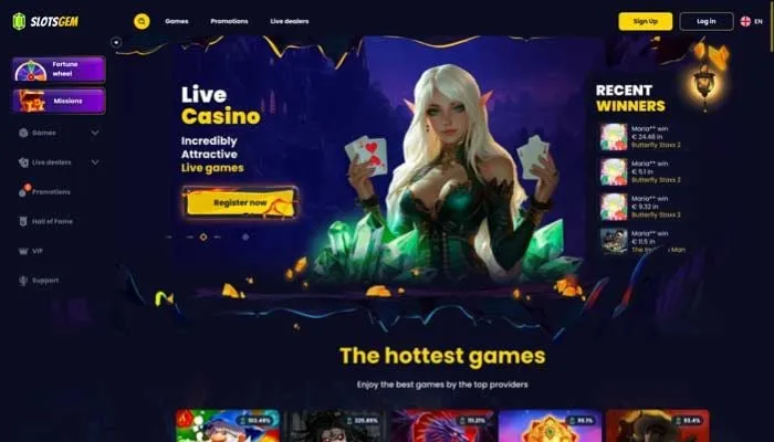 SlotsGem Casino Review Header