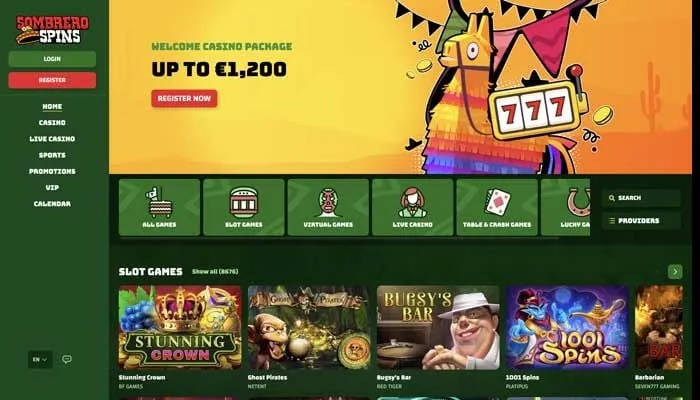 Sombrero Spins Casino Review Header