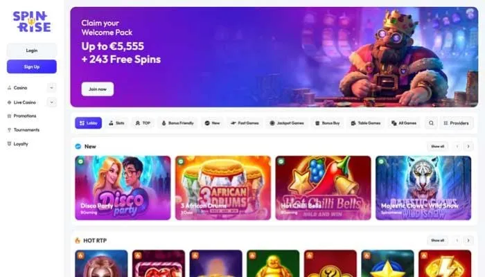 Spinrise Casino Review Header