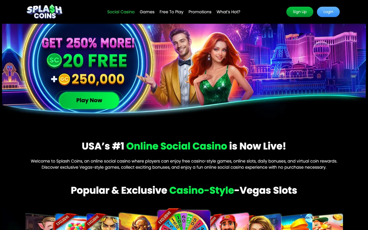 SplashCoins Casino Review Header