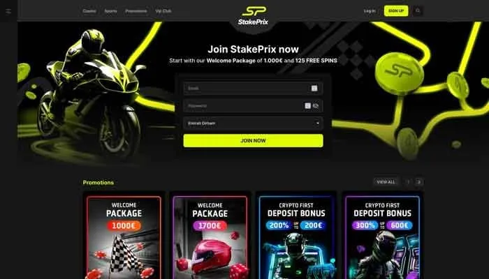 StakePrix Casino Review Header