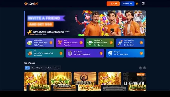 Starzbet Casino Review Header