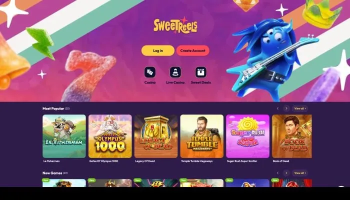 SweetReels Casino Review Header