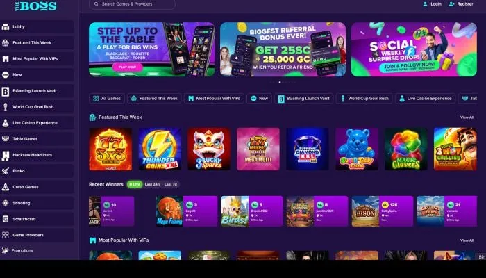 The Boss Casino Review Header
