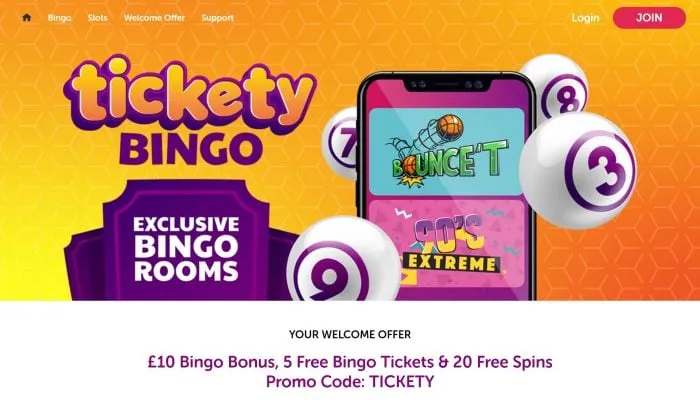Tickety Bingo Casino Review Header